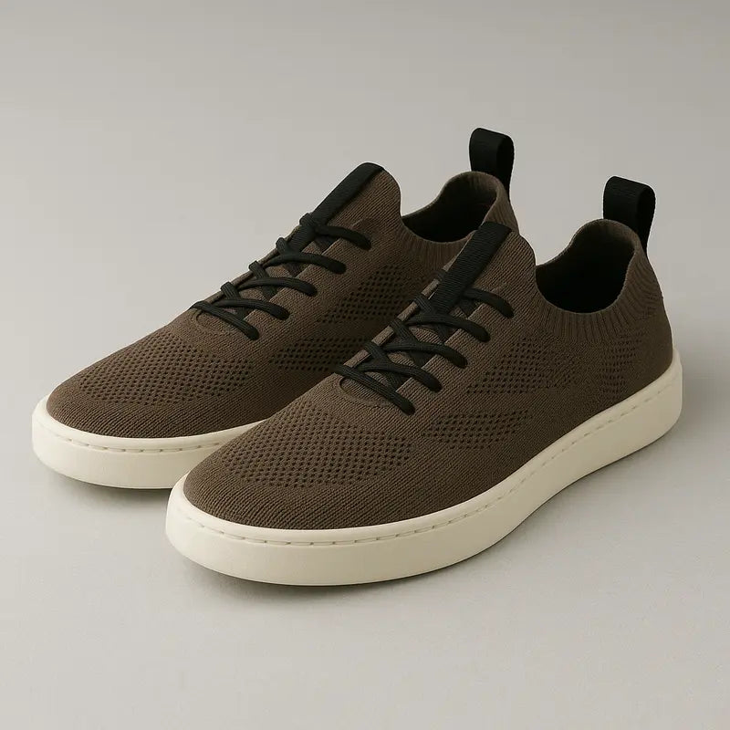 Tênis Masculino Knit - Calce Fácil, Tecido Respirável + Palmilha Ortopédica em Gel Super Conforto
