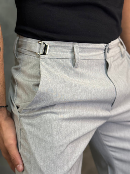 BERMUDA ALF. CASUAL-DAY C/ AJUSTE CINTURA PONTO H CINZA