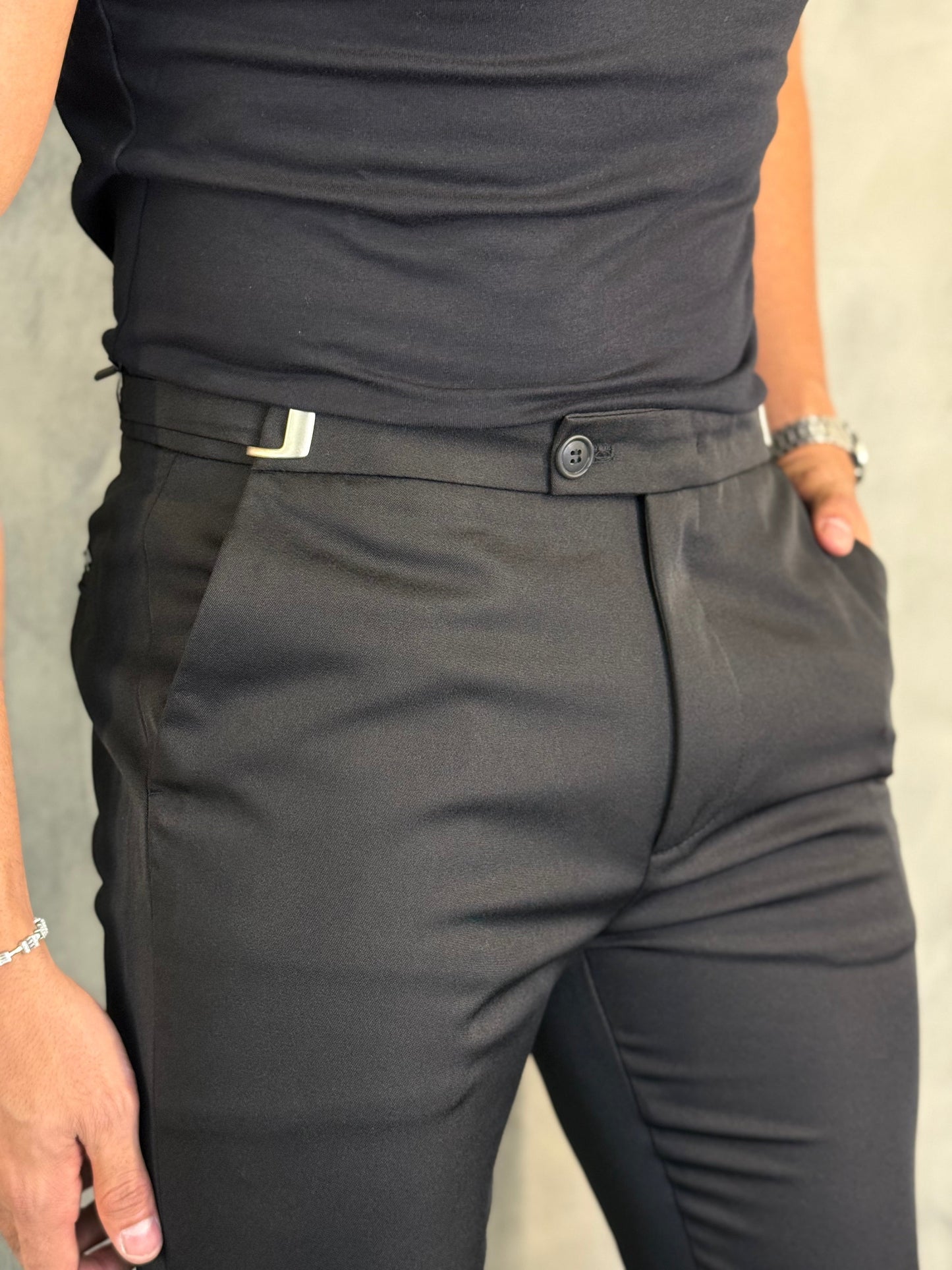 CALÇA ALF. VIENA AJUSTE CATRACA PONTO H PRETO