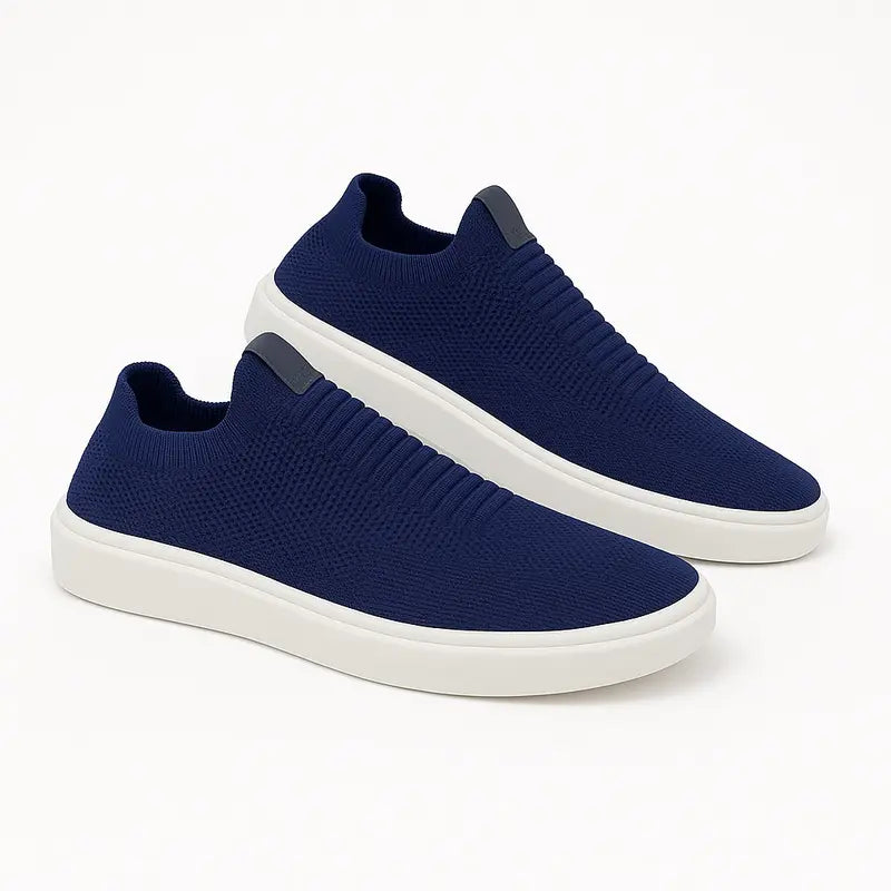 Tênis Knit Masculino - Calce Fácil, Malha Respirável, Super Leve, Flexível e Confortável