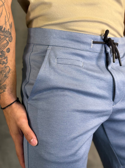 BERMUDA ALF CASUAL-DAY MALHA C/ CADARÇO PONTO H AZUL CL